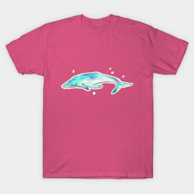 Beatrix - Watercolor Whale T-Shirt by ElenaCasiglio